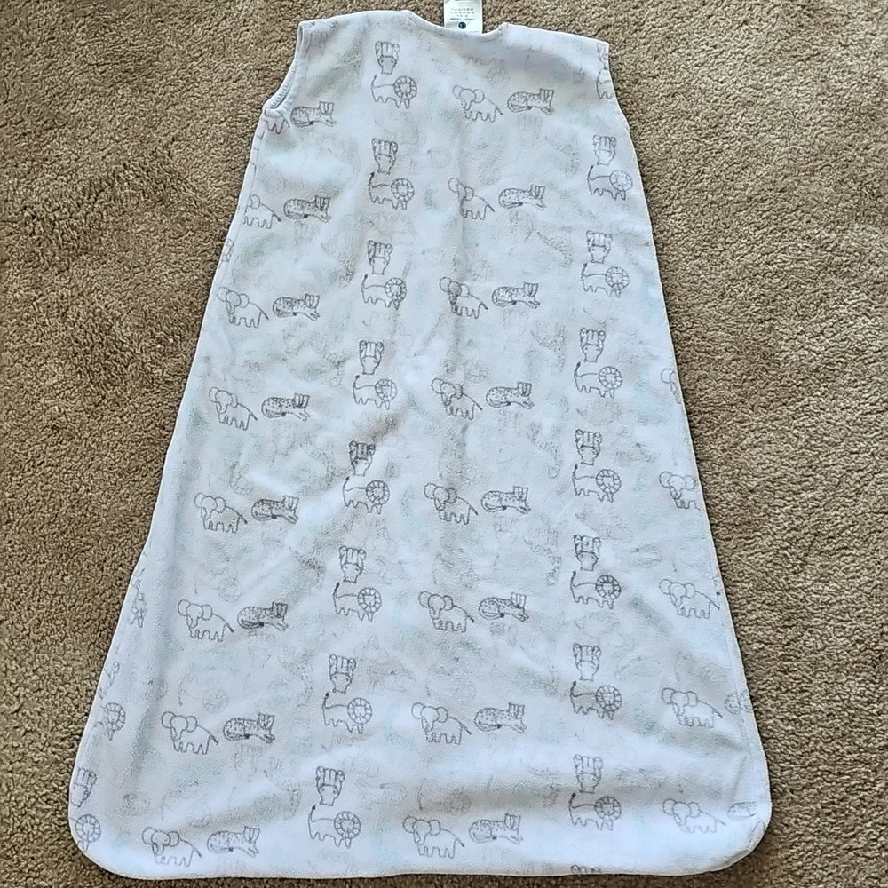 Halo Fleece Sleep Sack Large White Zoo Animals 6-12M